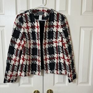 Y2K Nouveaux Jacket Blazer Multi Color Wool Blend Bright Womens Size 10